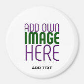 MODERN SCHATTIGE WIT AFBEELDING TEKST SJABLOON GRO MAGNEET (Voorkant)