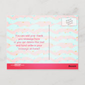 Modern Schattige Zeemeermin Roze Verjaardagsfeestj Briefkaart (Achterkant)