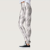 Modern Schattige zilvergrijs geometrisch patroon U Leggings (Links)