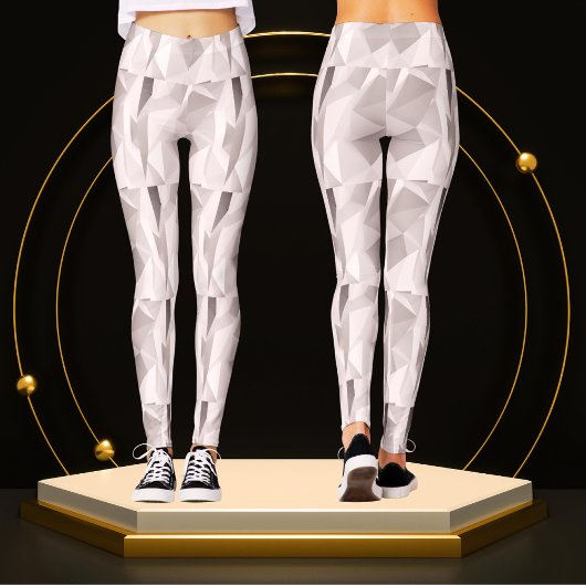 Modern Schattige zilvergrijs geometrisch patroon U Leggings