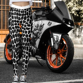 Modern Schattige Zwart Wit Steen Patroon Gym Yoga  Leggings