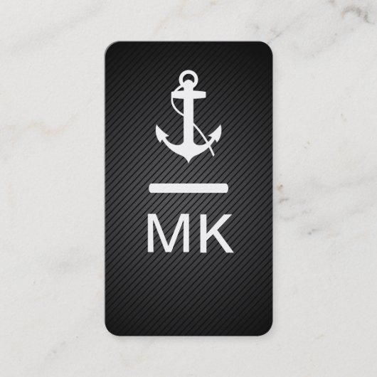 Modern Scheepsbouw Monogram Visitekaartje (Voorkant)