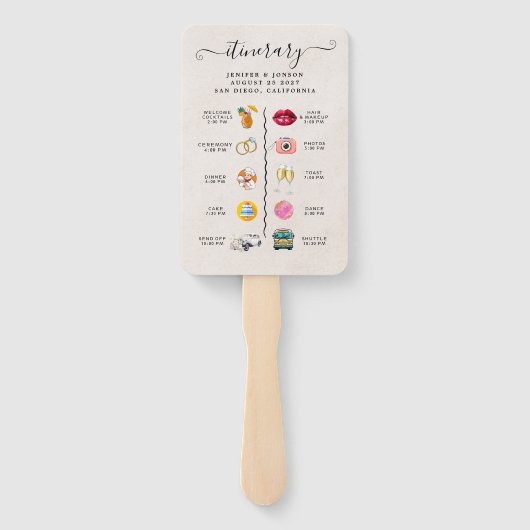 Modern Scheepvaart | Trouwprogramma Handwaaier met (Achterkant)