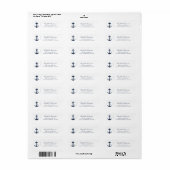 Modern Scheidingsvlag Anker Retouradres Etiket (Full Sheet)