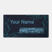 Modern schematisch futuristisch computercircuit bureaumat (Voorkant)
