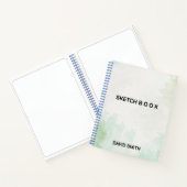 Modern schetsboek met naam notitieboek (Binnen)
