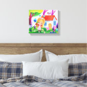 Modern schilderij voor kinderen, meisje uit de fee canvas afdruk (Insitu (Slaapkamer))