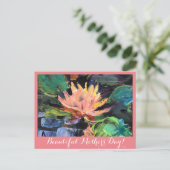 Modern schilderij, water Lillie. Briefkaart (Staand voorkant)