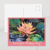 Modern schilderij, water Lillie. Briefkaart (Voorkant / Achterkant)