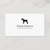 Modern Schnauzer logo Dog Walking Visitekaartje (Voorkant)