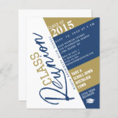 Modern School Class Reunion Invitation (Voorkant / Achterkant)