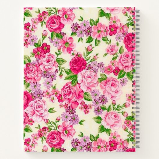 Modern School Floral Notitieboek (Achterkant)