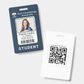 Modern School University Student ID Badge Sjabloon (Voor- en achterkant)