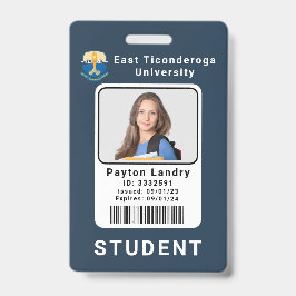 Modern School University Student ID Badge Sjabloon