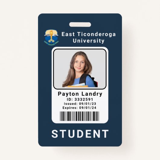 Modern School University Student ID Badge Sjabloon (Voorkant)