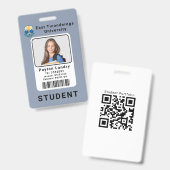 Modern School University Student ID Badge Sjabloon (Voor- en achterkant)
