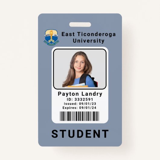 Modern School University Student ID Badge Sjabloon (Voorkant)