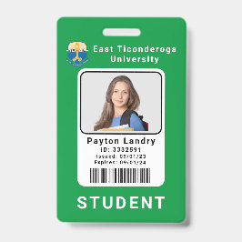 Modern School University Student ID Badge Sjabloon
