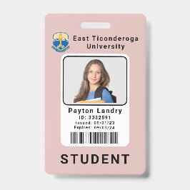 Modern School University Student ID Badge Sjabloon