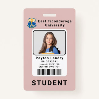 Modern School University Student ID Badge Sjabloon