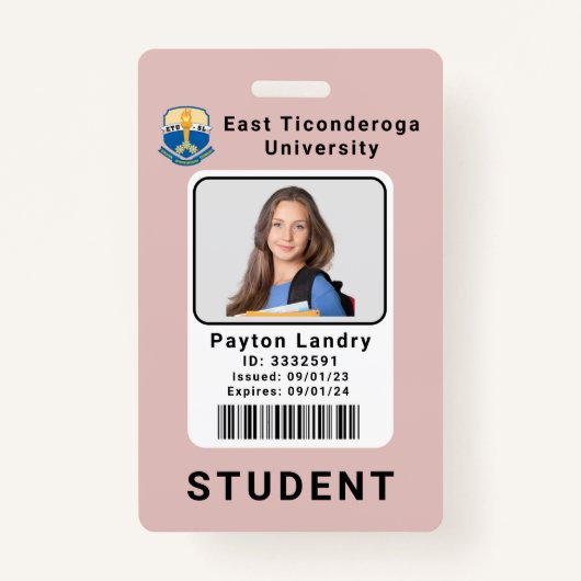 Modern School University Student ID Badge Sjabloon (Voorkant)