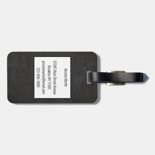 Modern schoolbord bagagelabel (Achterkant horizontaal)