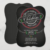 Modern schoolbord Best Christmas Party uitnodiging (Voorkant / Achterkant)