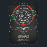 Modern schoolbord Best Christmas Party uitnodiging<br><div class="desc">Moderne beugel die-cut schoolbord Best Christmas party Invitation met hedendaagse typografie,  met groene hulstbladeren en rode bessen op een populaire zwarte krijtbord achtergrond. Stijlvolle & chique kerstuitnodiging voor al uw feestelijke winterse samenkomsten...  kantoor party,  bedrijfsfeest,  cocktailparty celebration & dinner party.</div>