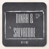 Modern schoolbord Eenvoudig script  Kartonnen Onderzetters (Voorkant)