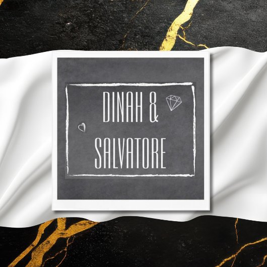 Modern schoolbord eenvoudig script servet