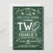 Modern schoolbord Football Athletic 2e verjaardag Kaart (Voorkant)