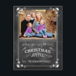 Modern schoolbord kerstfoto Briefkaart<br><div class="desc">Modern schoolbord kerstfoto Briefkaart</div>