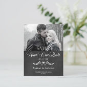 Modern schoolbord Save the Date Wedding Briefkaart (Staand voorkant)