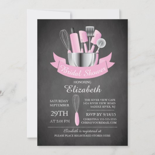 Modern schoolbord Stock De keuken Vrijgezellenfees Kaart (Voorkant)