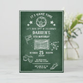 Modern schoolbord voetbal All Star Verjaardag Kaart (Staand voorkant)