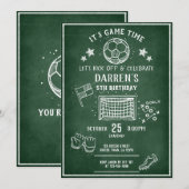 Modern schoolbord voetbal All Star Verjaardag Kaart (Voorkant / Achterkant)