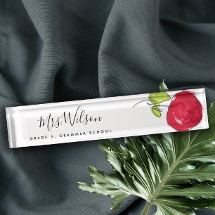 MODERN SCHOOLTEACHER OLIEPIJPAK MET DE TEKST APPAR NAAMBORDJE