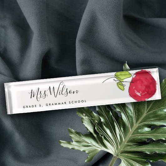 MODERN SCHOOLTEACHER OLIEPIJPAK MET DE TEKST APPAR NAAMBORDJE