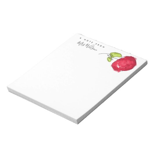 MODERN SCHOOLTEACHER OLIEPIJPAK MET DE TEKST APPAR NOTITIEBLOK (Linkerzijde)