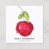 MODERN SCHOOLTEACHER OLIEPIJPAK MET DE TEKST APPAR VIERKANTE VISITEKAARTJE (Voorkant)