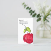 MODERN SCHOOLTEACHER OLIEPIJPAK MET DE TEKST APPAR VISITEKAARTJE (Staand voorkant)