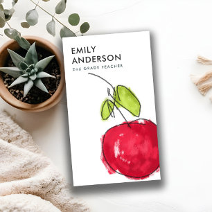 MODERN SCHOOLTEACHER OLIEPIJPAK, TEKST APPARAAT VISITEKAARTJE