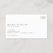 Modern schoon eenvoudig stijlvol 2 Toon Visitekaartje (Achterkant)