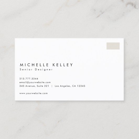 Modern schoon eenvoudig stijlvol 2 Toon Visitekaartje (Achterkant)