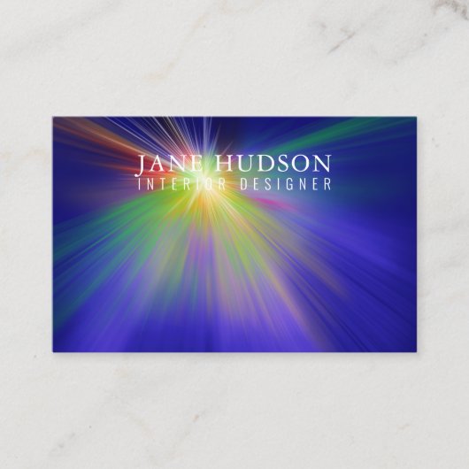 Modern Schoon Elegant Ontwerp Kleurrijk Licht op B Visitekaartje (Voorkant)