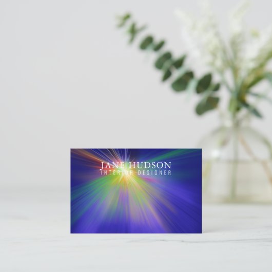 Modern Schoon Elegant Ontwerp Kleurrijk Licht op B Visitekaartje (Staand voorkant)