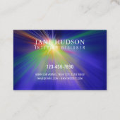 Modern Schoon Elegant Ontwerp Kleurrijk Licht op B Visitekaartje (Achterkant)