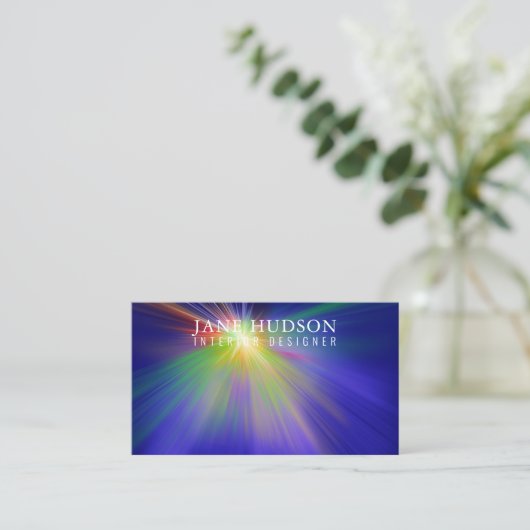 Modern Schoon Elegant Ontwerp Kleurrijk Licht op B Visitekaartje (Staand voorkant)