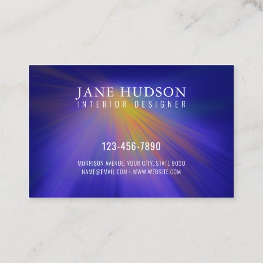 Modern Schoon Elegant Ontwerp Kleurrijk Licht op B Visitekaartje (Achterkant)