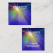 Modern schoon elegant ontwerp kleurrijk licht vierkante visitekaartje (Voorkant / Achterkant)